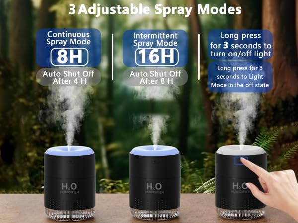 Portable Mini Humidifier, 500ML USB Personal Cool Mist Humidifiers for Bedroom Office Travel Desk, alternate product view 4