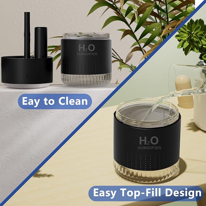 Portable Mini Humidifier, 500ML USB Personal Cool Mist Humidifiers for Bedroom Office Travel Desk, alternate product view 5