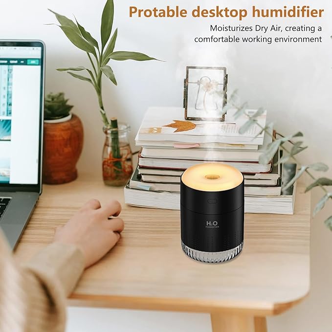 Portable Mini Humidifier, Auto Shut-Off, 2 Mist Modes, Quite, Small Humidifiers for Bedroom Travel Office Desk Plants