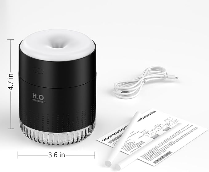 Portable Mini Humidifier, Auto Shut-Off, 2 Mist Modes, Quite, Small Humidifiers for Bedroom Travel Office Desk Plants