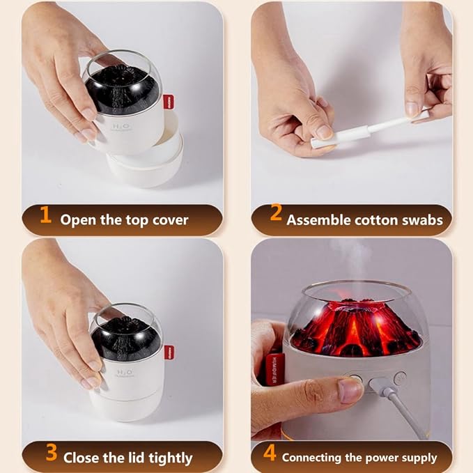 Portable Mini Humidifier, Small Cool Mist, Personal Desktop Humidifier for Baby Bedroom Travel Office Home,2 Mist Modes