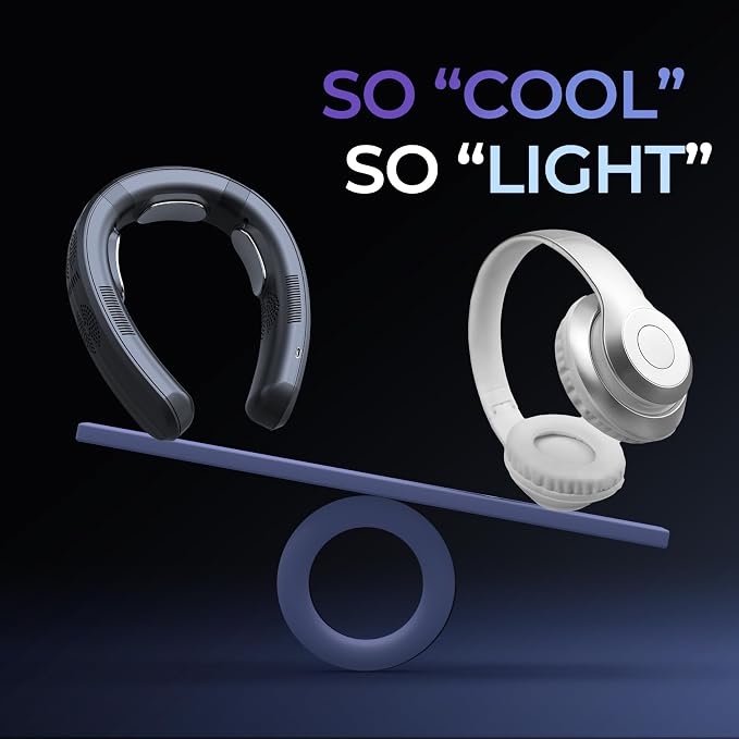 Portable Neck Air Conditioner Fan,Bladeless Fans,Long Endurance Limited Version Portable Neck Fan with LED Rechargeable