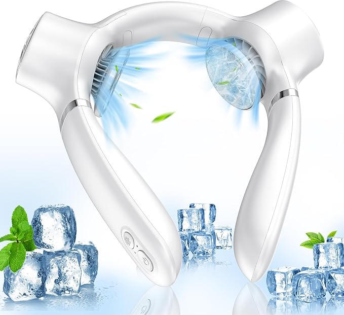Portable Neck fan,Hands Free Wearable Neck Fan,2023 Lightweight Neck Air Conditioner fan,4000 mAh Battery Operated Neck