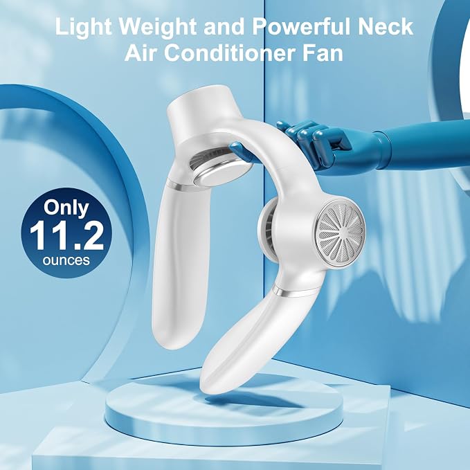 Portable Neck fan,Hands Free Wearable Neck Fan,2023 Lightweight Neck Air Conditioner fan,4000 mAh Battery Operated Neck