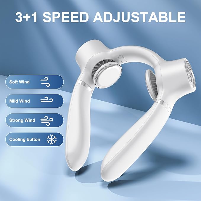 Portable Neck fan,Hands Free Wearable Neck Fan,2023 Lightweight Neck Air Conditioner fan,4000 mAh Battery Operated Neck