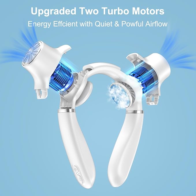 Portable Neck fan,Hands Free Wearable Neck Fan,2023 Lightweight Neck Air Conditioner fan,4000 mAh Battery Operated Neck
