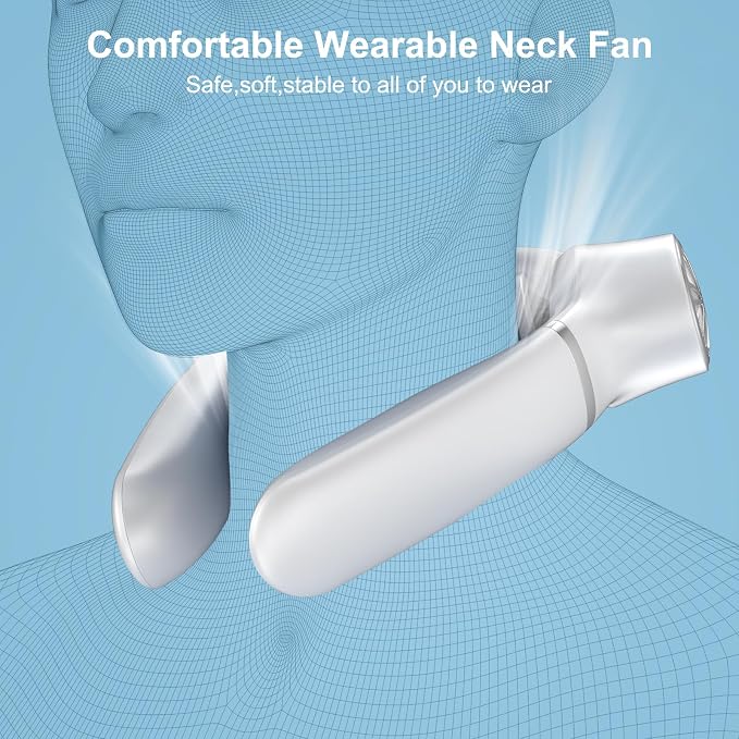 Portable Neck fan,Hands Free Wearable Neck Fan,2023 Lightweight Neck Air Conditioner fan,4000 mAh Battery Operated Neck