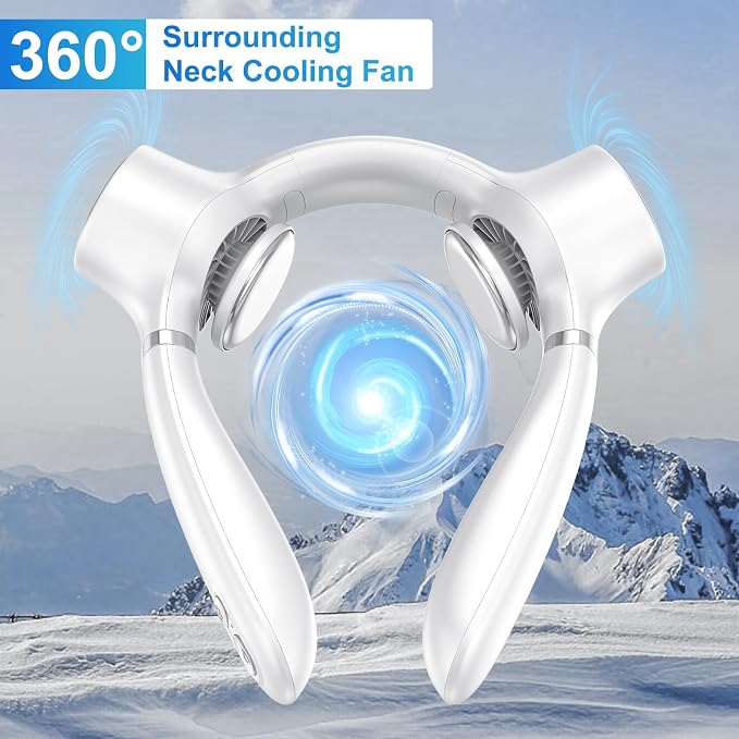 Portable Neck fan,Hands Free Wearable Neck Fan,2023 Lightweight Neck Air Conditioner fan,4000 mAh Battery Operated Neck