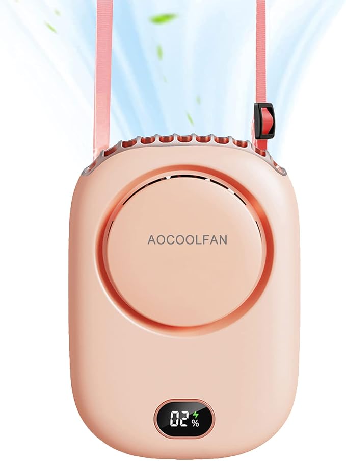 Portable Neck Fan, Mini Small Personal Handheld Fan USB Rechargeable 3 Speed for Girls Boys Woman Eyelash Travel Home Office