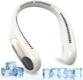 Portable Neck Fan,Personal Wearable Bladeless Quiet Fan,LED Display,360° Cooling,4-Speeds,6000mAh USB Quick Charge,Long