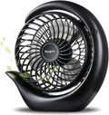 Portable Rechargeable Fan, Small Desk Fan: 3 Speeds & about 8-24 Hours Longer Working, 180 Rotation, Portable Battery Desktop