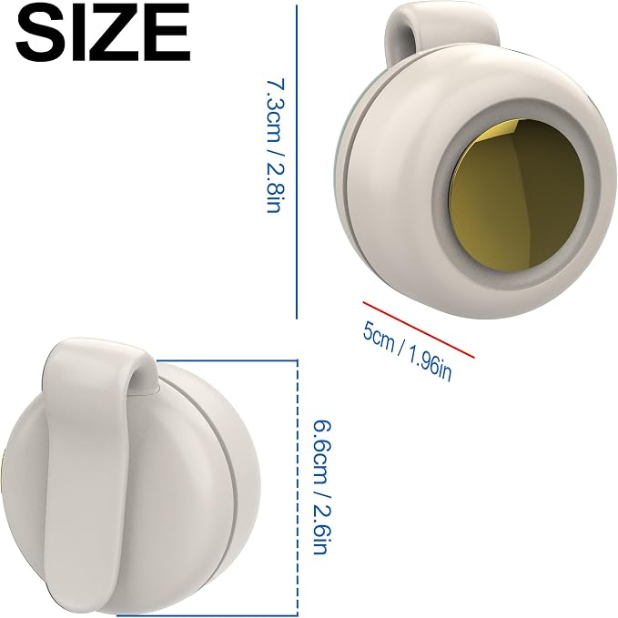 Portable Silent Clip On Bladeless Fan, Rechargeable Wearable Fan - Hands-Free Waist & Neck Cooling, 3 Speeds, 6H Runtime