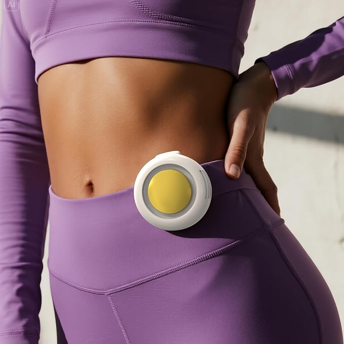 Portable Silent Clip On Bladeless Fan, Rechargeable Wearable Fan - Hands-Free Waist & Neck Cooling, 3 Speeds, 6H Runtime