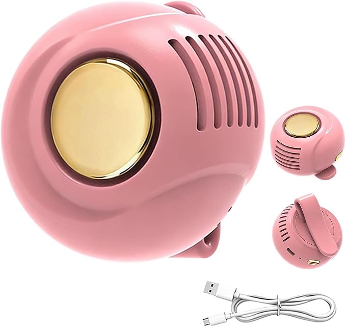 Portable Silent Mini Bladeless Electric Fan, 2026 New Mini USB Rechargeable 360° Rotatable Fan, 3-Speed Silent Mini Bladeless