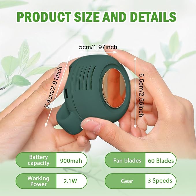 Portable Silent Mini Bladeless Fan Clip on, Portable Silent Mini Bladeless Electric Fan, For Outdoor & Travel & Office