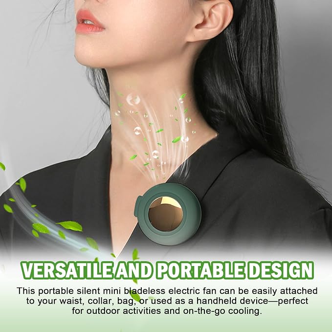 Portable Silent Mini Bladeless Fan Clip on, Portable Silent Mini Bladeless Electric Fan, For Outdoor & Travel & Office