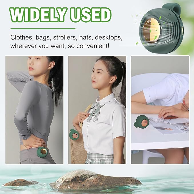 Portable Silent Mini Bladeless Fan Clip on, Portable Silent Mini Bladeless Electric Fan, For Outdoor & Travel & Office
