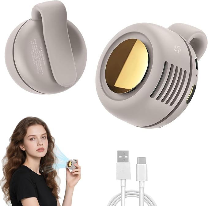 Portable Silent Mini Bladeless Fan Clip On,Small Clip Fan, Adjustable 3 Speeds Suspended, product image
