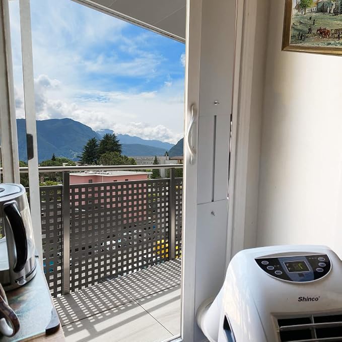 Portable Sliding Door Air Conditioner Kit, New Upgrade Door AC KIT, Adjustable AC Sliding Door Vent Kit 16.9, alternate view