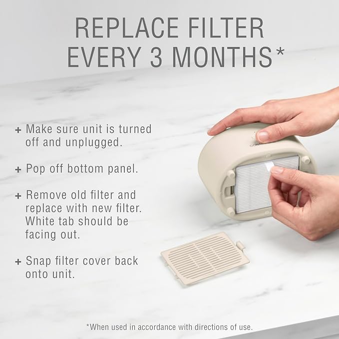 Portable Small Air Purifier 2-Pack Replacement Filters for Model AP03, alternate product view 4