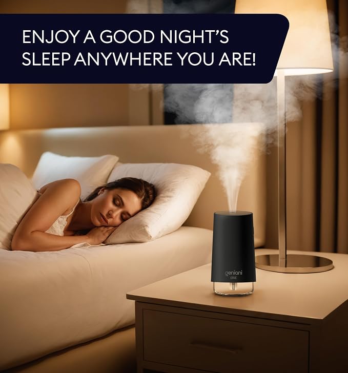 Portable Small Cool Mist Humidifier – USB Powered (Not Rechargeable), Compact Desktop Humidifier for Plants, Office