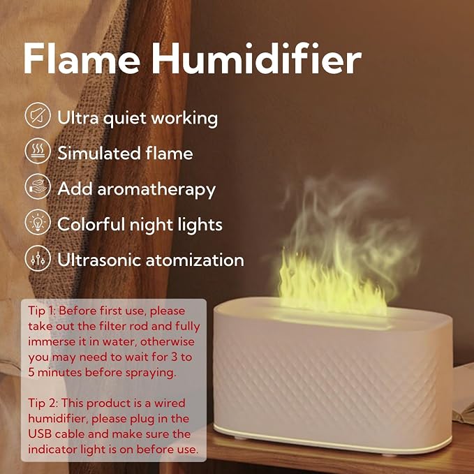 Portable Small Humidifier Dual Nozzle - Large Cool Mist Humidifiers Double Spray Ports, Water Shortage Protection