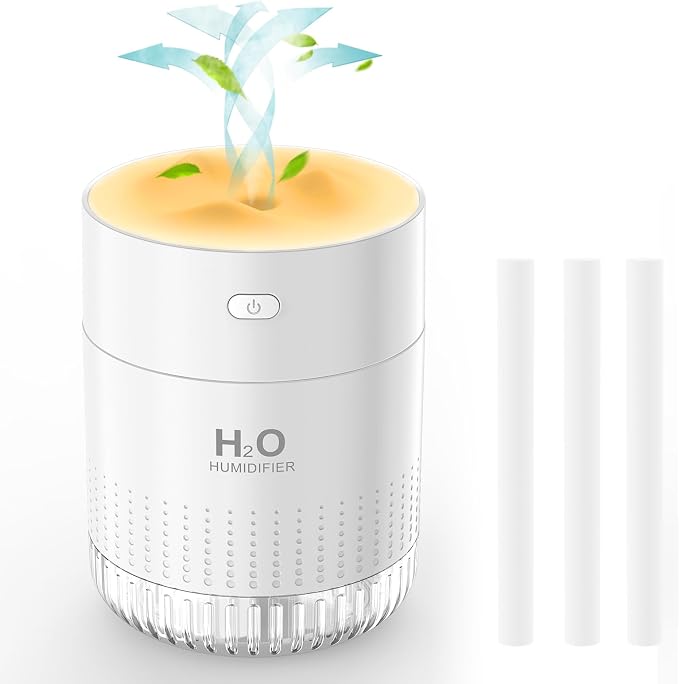 Portable Small Humidifier For Bedroom With Night Light Cool Mist Indoor Mini Small Air Humidifiers For Plants Travel Room Car