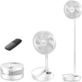 Portable Standing Fan, 8000mAh Rechargeable Oscillating Fan with Remote, 8.1'' Quiet Pedestal Floor Fan with LED Display &