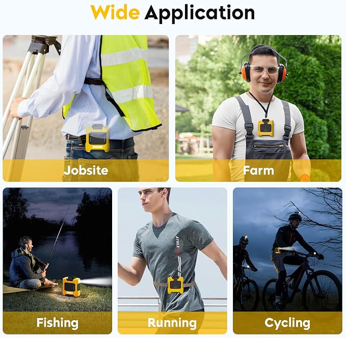 Portable Waist Fan 10000mAh Rechargeable Waist Clip Fan 18000RPM With Max 12H Working Time 3-speed adjustment with LED