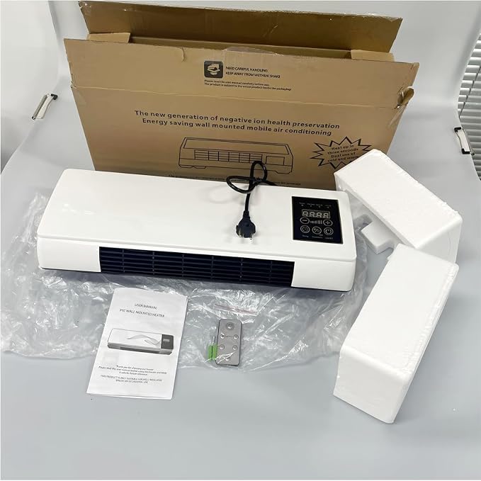 Portable Wall Air Conditioner Fan 2 In 1 Wall Mounted Heating System, Quiet Ac Fan Heater Combo Unit for Living Room Bedroom