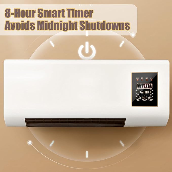 Portable Wall Air Conditioner Fan 2 In 1 Wall Mounted Heating System, Quiet Ac Fan Heater Combo Unit for Living Room Bedroom