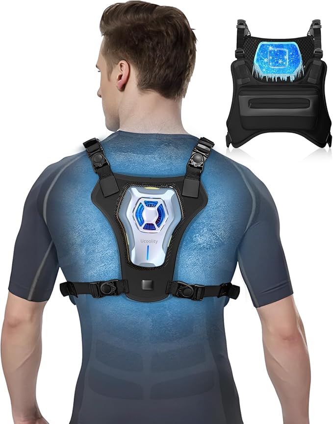 Portable Wearable Fan Rechargeable, Lightweight Cooling Vest, Portable Back Air Conditioner, Cooling Clothes Perfect for