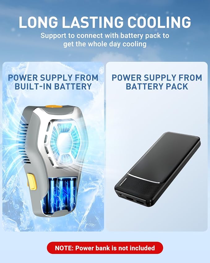 Portable Wearable Fan Rechargeable, Lightweight Cooling Vest, Portable Back Air Conditioner, Cooling Clothes Perfect for