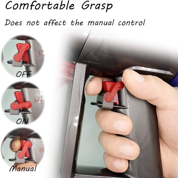 Power Button On/Off Control Clamp Compatible with V6 V8 V7 V10 V11 V15Absolute/Motorhead Vacuum Cleaner, Trigger