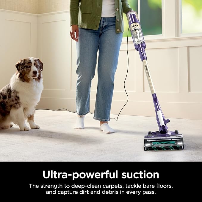 POWERDETECT Ultra-Light Corded Stick Vacuum with DuoClean Technology, Self-Cleaning Brushroll for No Hair Wrap, Anti-Allergen