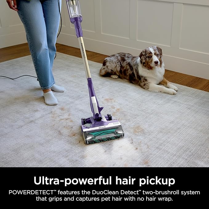 POWERDETECT Ultra-Light Corded Stick Vacuum with DuoClean Technology, Self-Cleaning Brushroll for No Hair Wrap, Anti-Allergen
