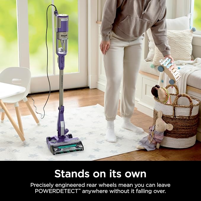 POWERDETECT Ultra-Light Corded Stick Vacuum with DuoClean Technology, Self-Cleaning Brushroll for No Hair Wrap, Anti-Allergen