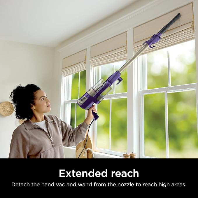 POWERDETECT Ultra-Light Corded Stick Vacuum with DuoClean Technology, Self-Cleaning Brushroll for No Hair Wrap, Anti-Allergen