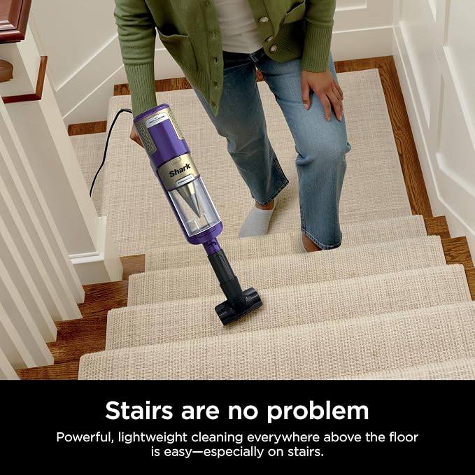 POWERDETECT Ultra-Light Corded Stick Vacuum with DuoClean Technology, Self-Cleaning Brushroll for No Hair Wrap, Anti-Allergen