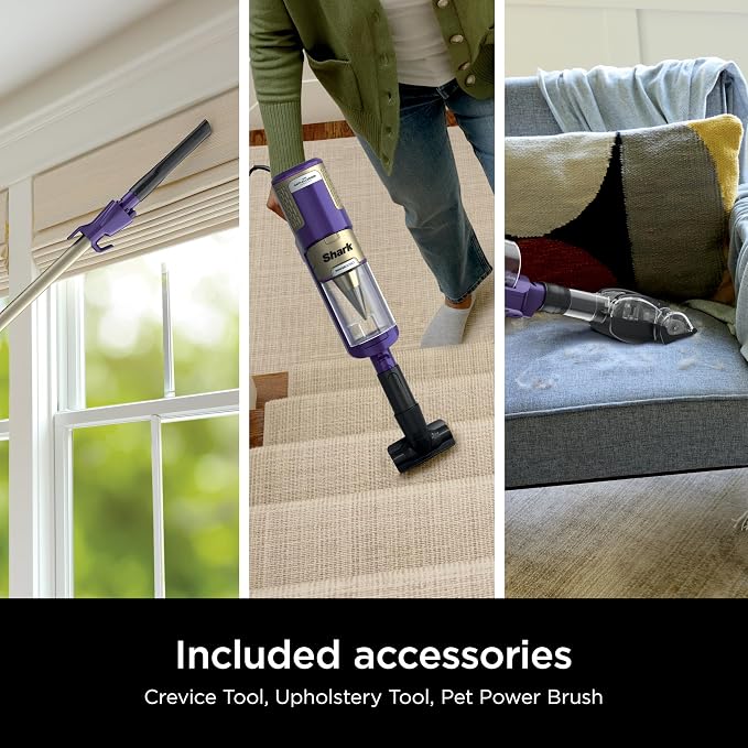 POWERDETECT Ultra-Light Corded Stick Vacuum with DuoClean Technology, Self-Cleaning Brushroll for No Hair Wrap, Anti-Allergen