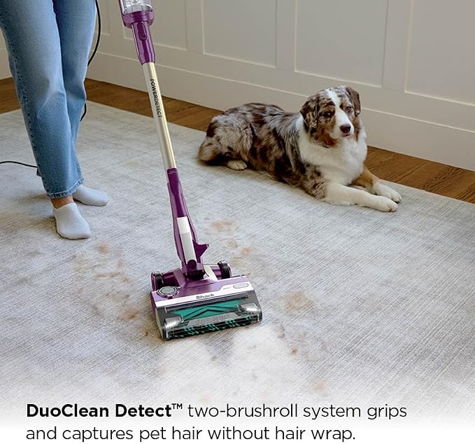 POWERDETECT Ultra-Light Corded Stick Vacuum with DuoClean Technology, Self-Cleaning Brushroll for No Hair Wrap, Anti-Allergen