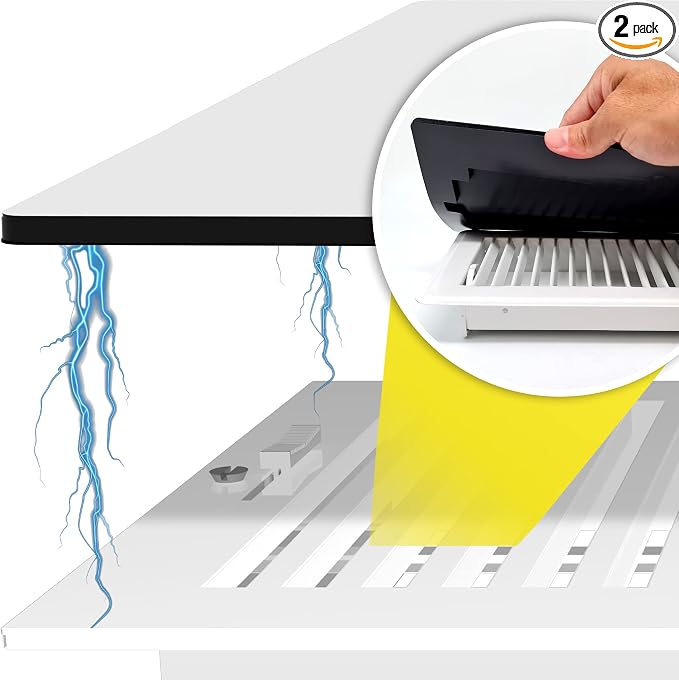 Powerful Magnetic Vent Covers (2-Pack) That Will Never Fall Off (Upgraded Design) - for Sealing