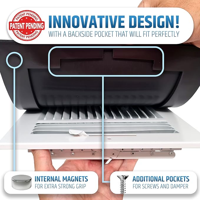 Powerful Magnetic Vent Covers (2-Pack) That Will Never Fall Off (Upgraded Design) - for Sealing, alternate view 5