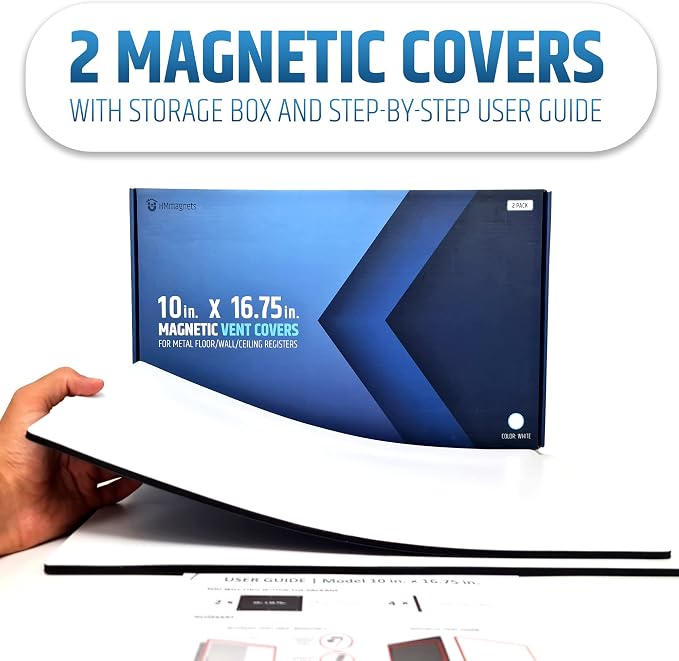 Powerful Magnetic Vent Covers (2-Pack) That Will Never Fall Off (Upgraded Design) - for Sealing, alternate view 7