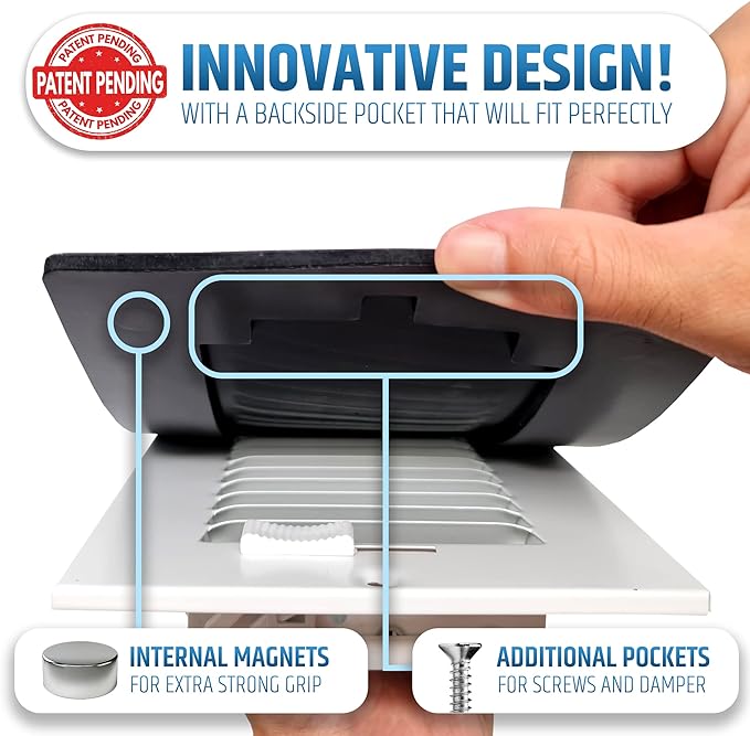 Powerful Magnetic Vent Covers (3-Pack) That Will Never Fall Off (Upgraded Design) - for Sealing, alternate view 5