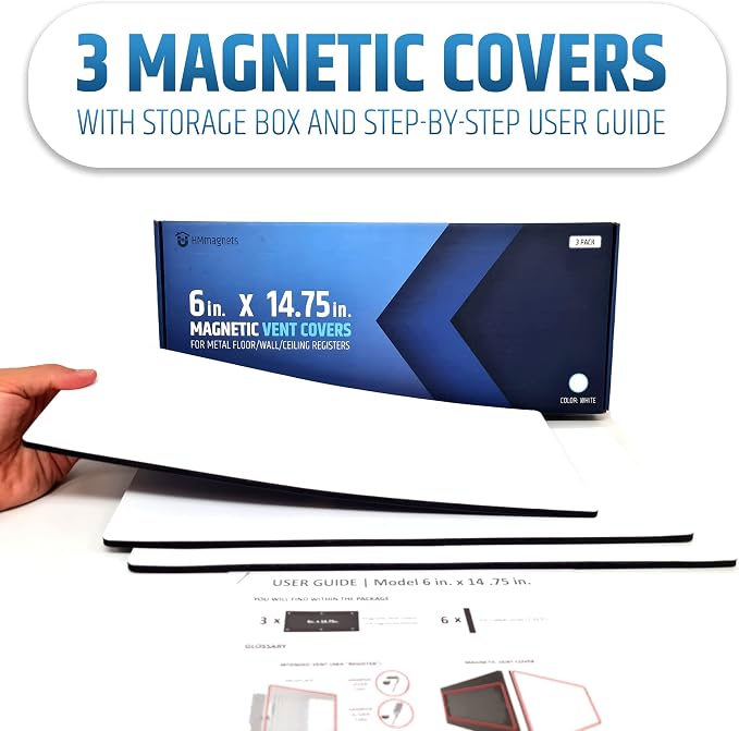 Powerful Magnetic Vent Covers (3-Pack) That Will Never Fall Off (Upgraded Design) - for Sealing, alternate view 7