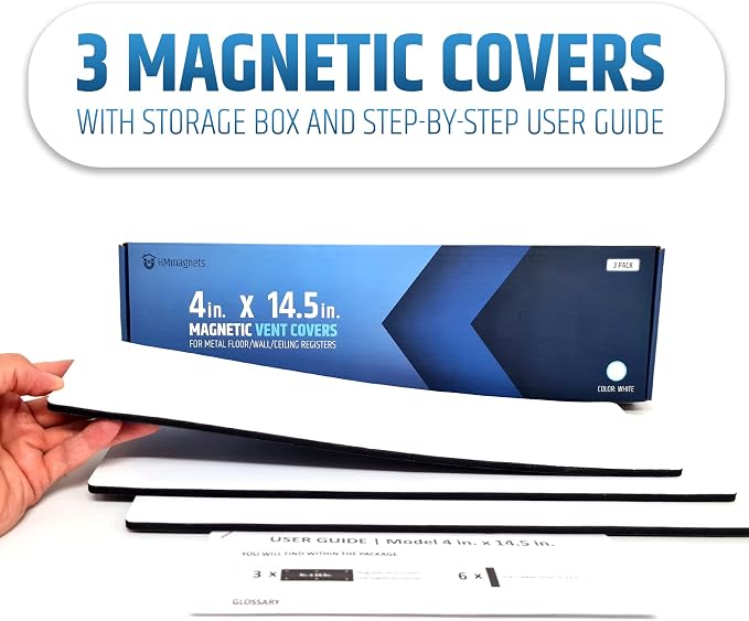 Powerful Magnetic Vent Covers (3-Pack) That Will Never Fall Off (Upgraded Design) - for Sealing, alternate view 7