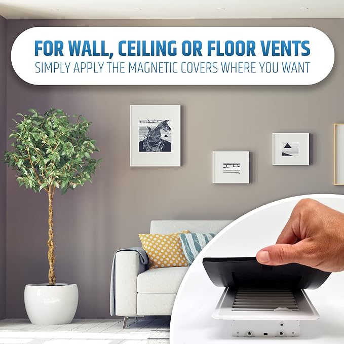 Powerful Magnetic Vent Covers (3-Pack) That Will Never Fall Off (Upgraded Design) - for Sealing, alternate view 8