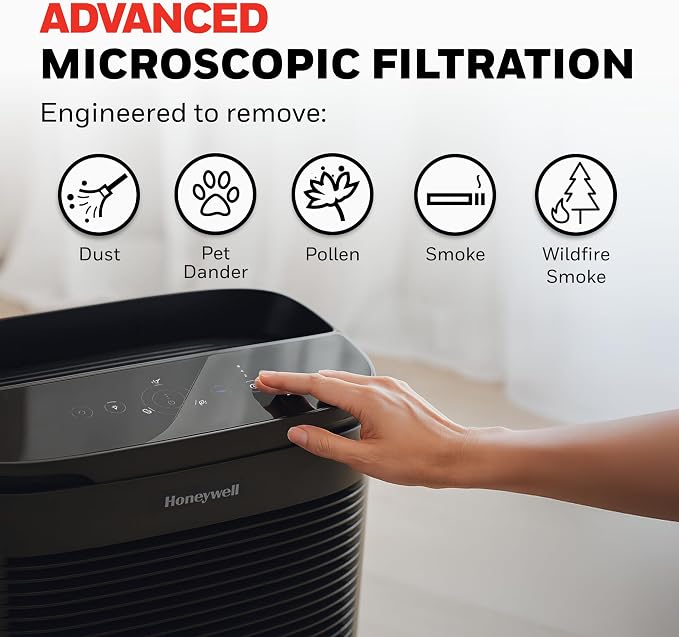 PowerPlus HEPA Air Purifier for Home, 968 Ft2 Rooms in 1 hour, Reduces Allergens, Dust, Pollen, Smoke, Pet Dander, Odors