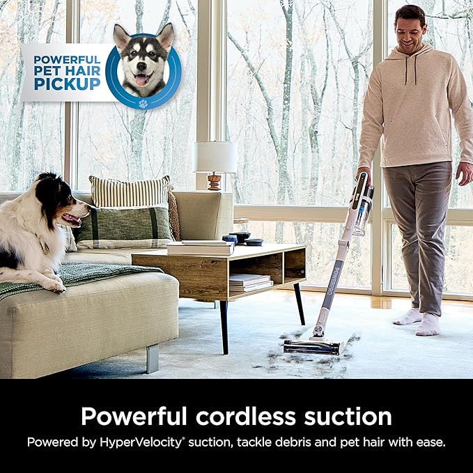 PowerPro Flex Reveal Plus Cordless Vacuum, FloorDetect & Dirt-Reveal Technology, HEPA Filter, for Carpets & Hard Floors, Up